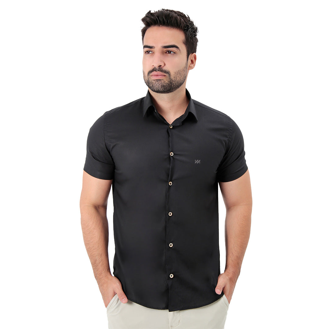 CAMISA MANGA CURTA SLIM FIT BÁSICA