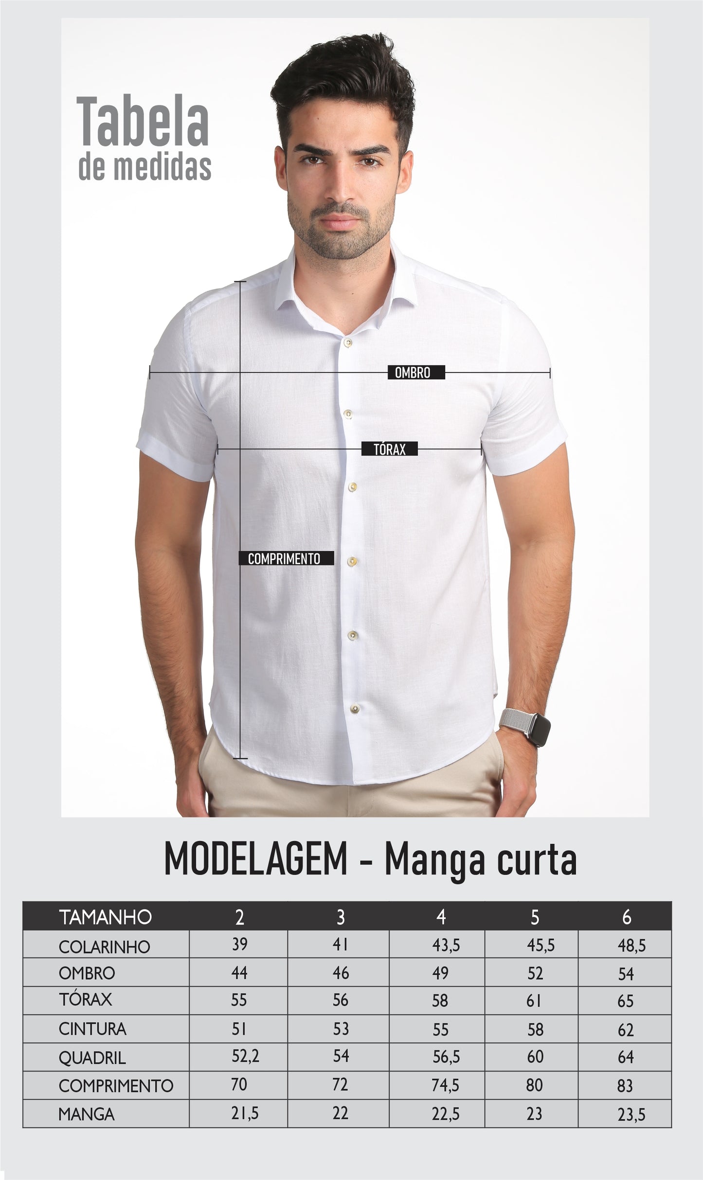 CAMISA MANGA CURTA SLIM FIT BÁSICA