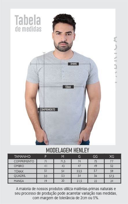 CAMISETA HENLEY EGÍPCIO GOLA PADRE
