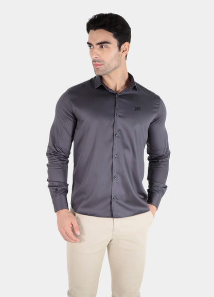 CAMISA MANGA LONGA SLIM FIT ALGODÃO EGÍPCIO FIO 80