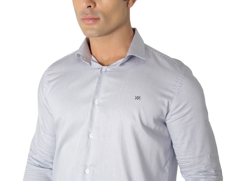 CAMISA MANGA LONGA SLIM FIT ALGODÃO EGÍPCIO FIO 80