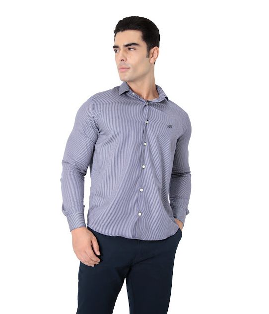 CAMISA MANGA LONGA SLIM FIT ALGODÃO EGÍPCIO FIO 80