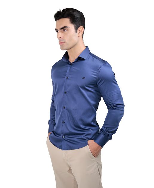 CAMISA MANGA LONGA SLIM FIT ALGODÃO EGÍPCIO FIO 80
