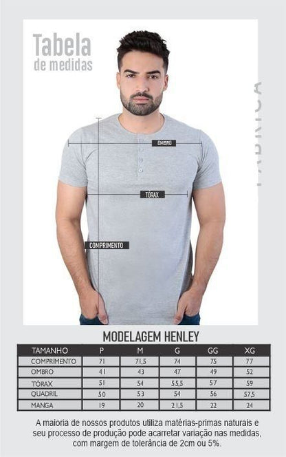 CAMISETA HENLEY EGÍPCIO GOLA PADRE
